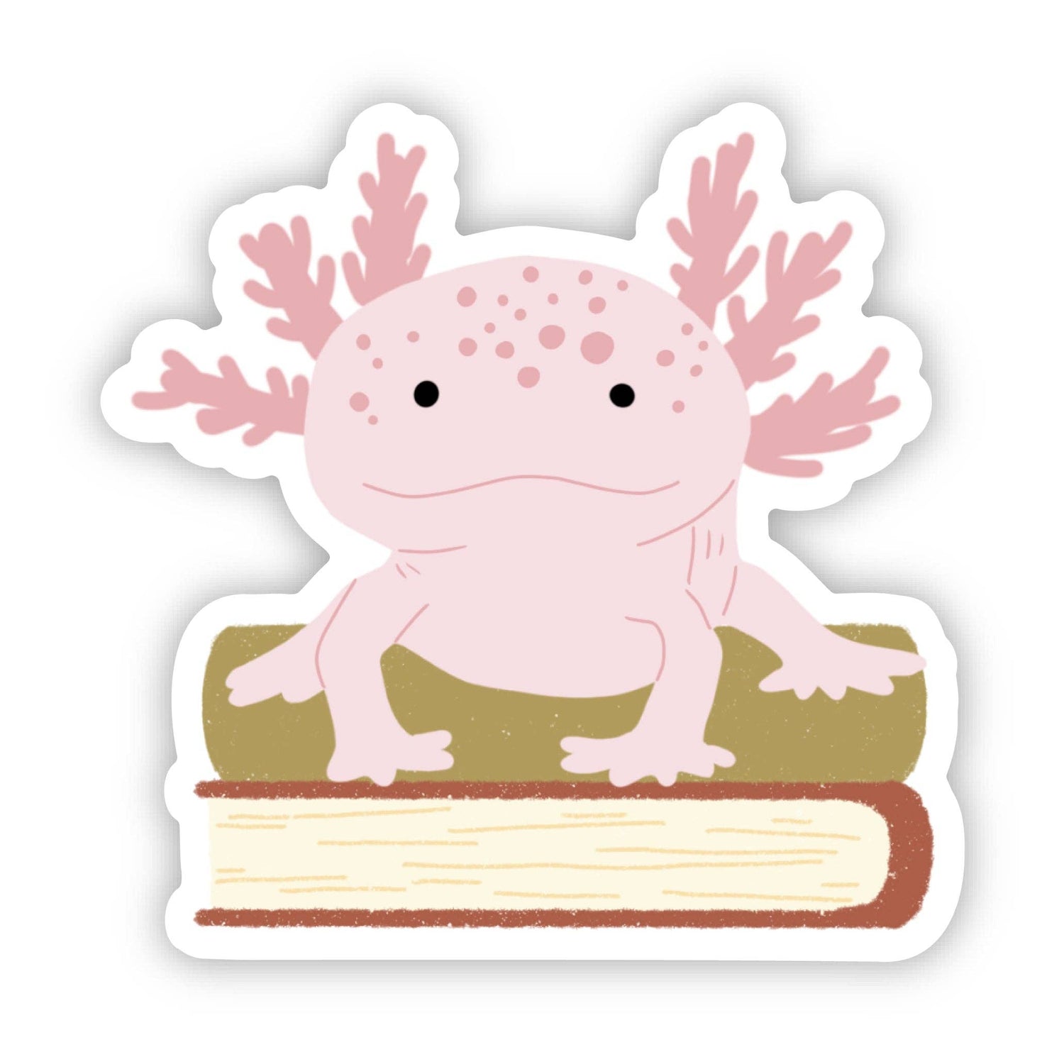 Sticker | Cute Axolotl On Book