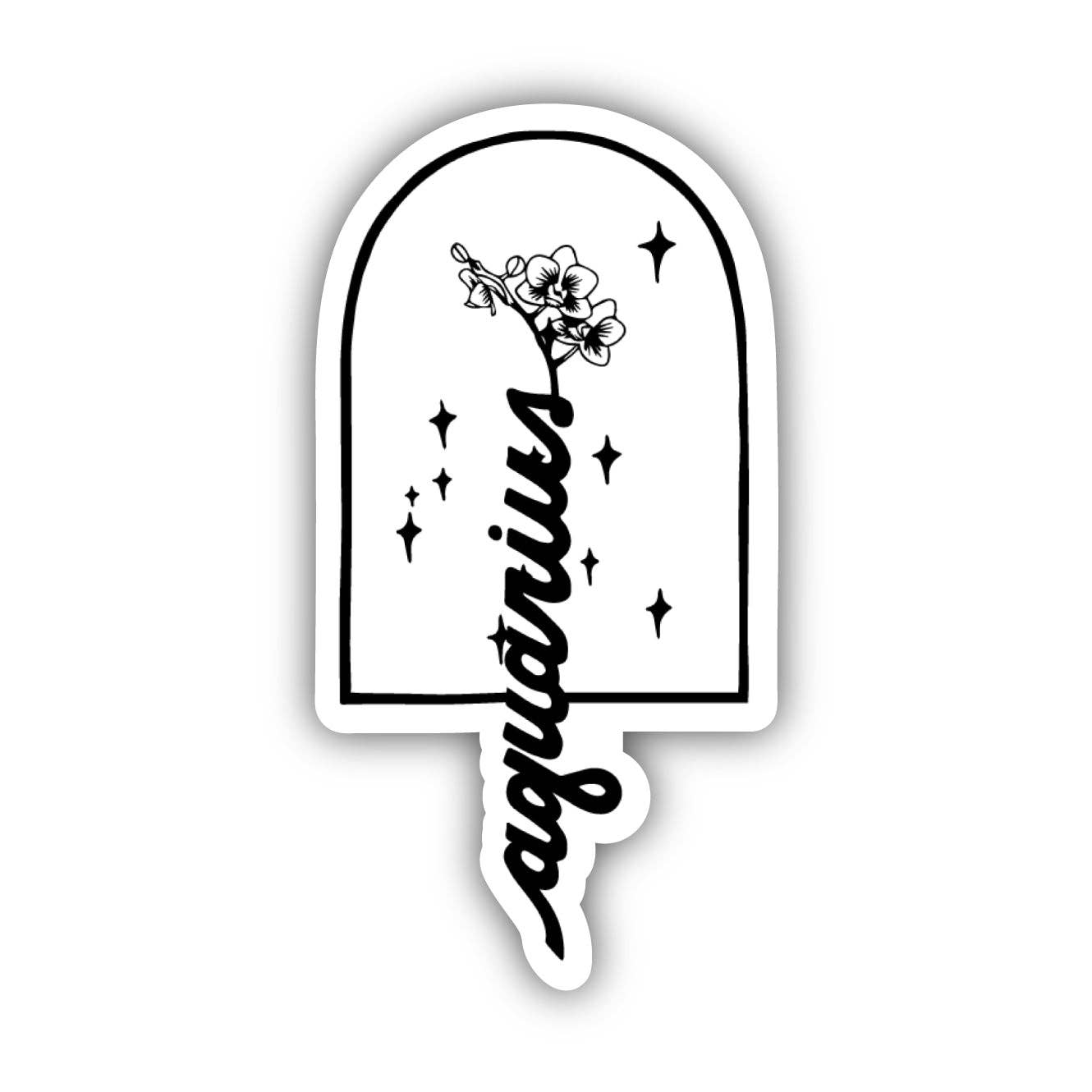 Sticker | Aquarius Orchid Zodiac