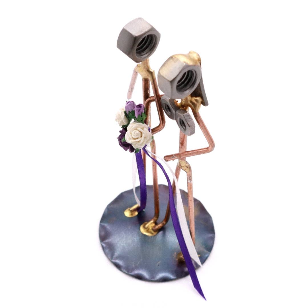 Handmade Metal Figurine | Bride and Groom