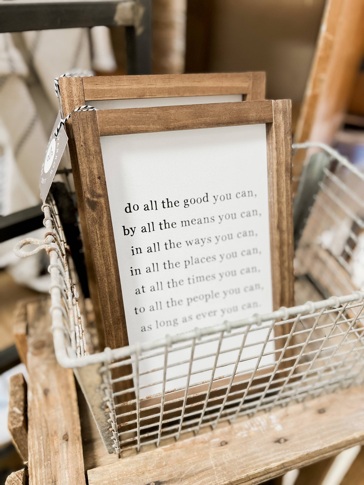 Handmade Framed Art | Do All the Good You Can, By All the Means You Can