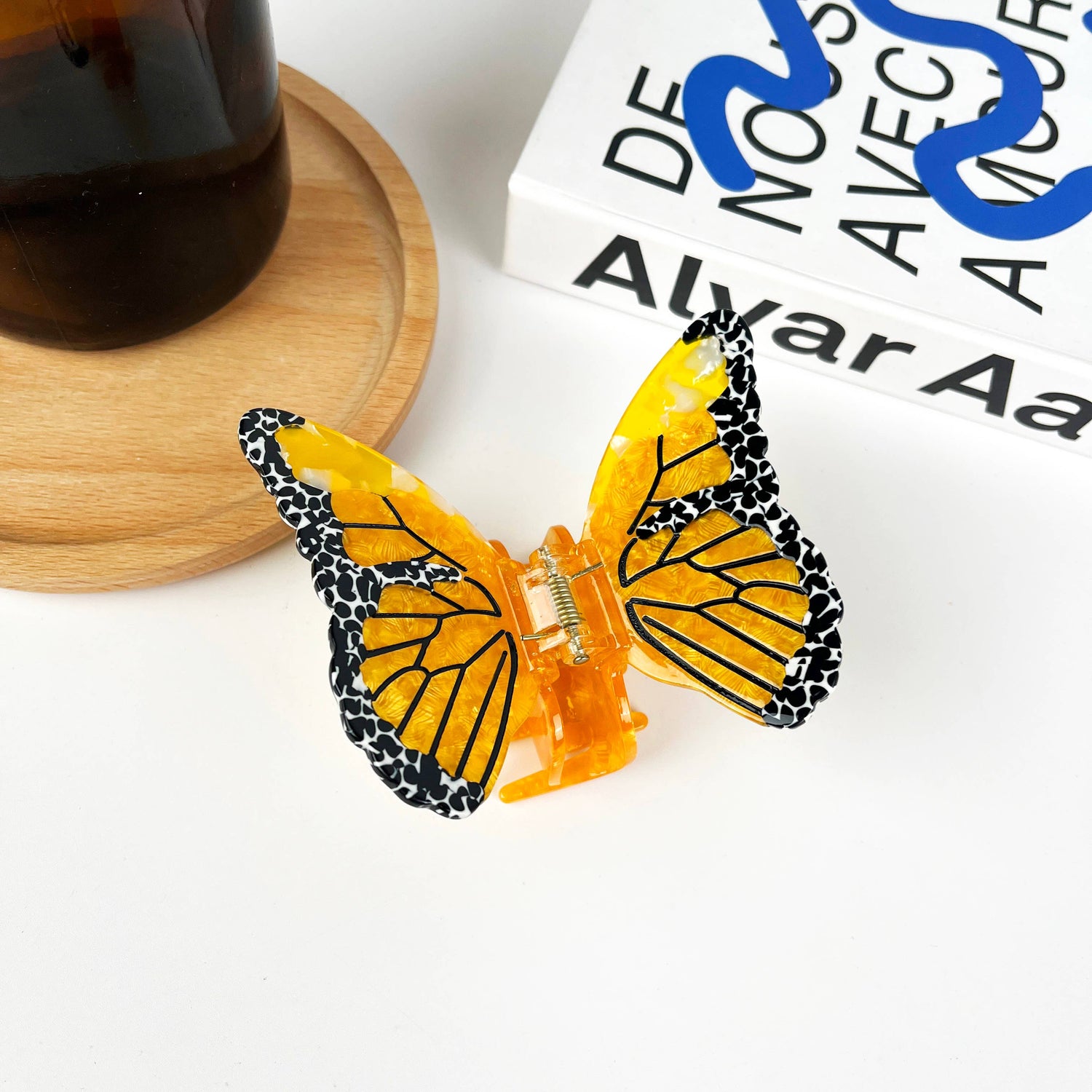 Hair Claw Clip | Acetate Monarch Butterfly