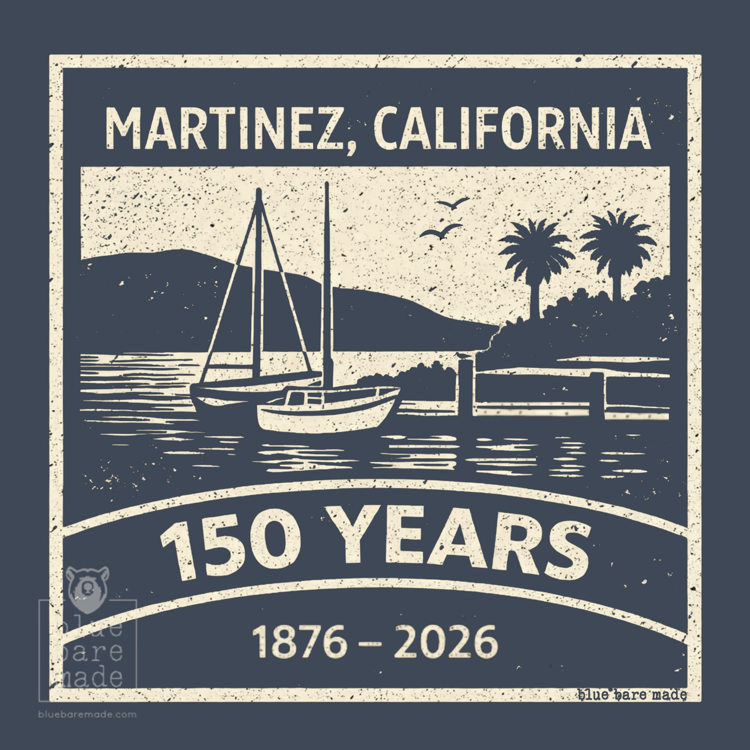 Martinez Adult T-Shirt | 150th Anniversary Sesquicentennial - MARINA DESIGN