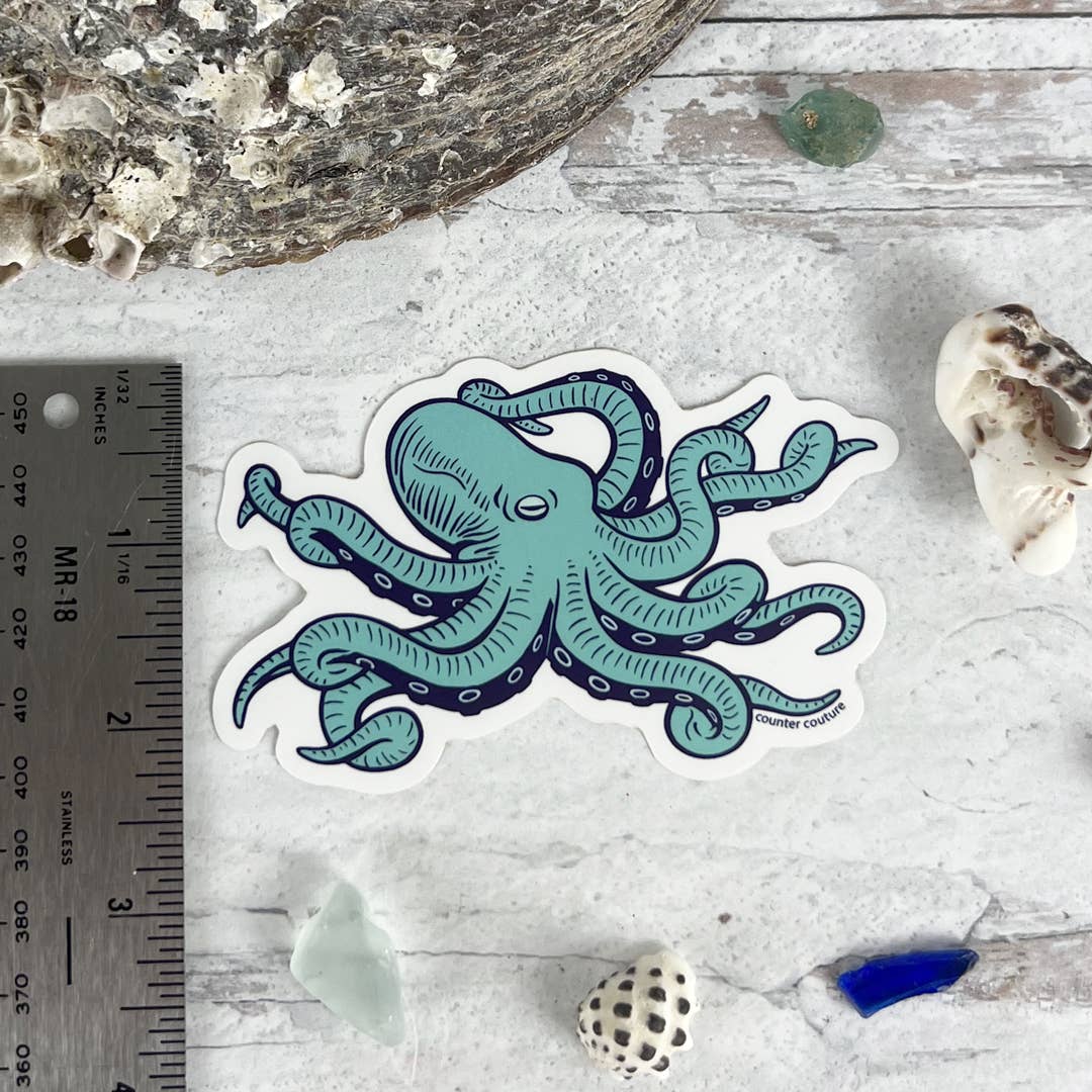 Octopus Sticker | Marine Life | Decals | Gifts