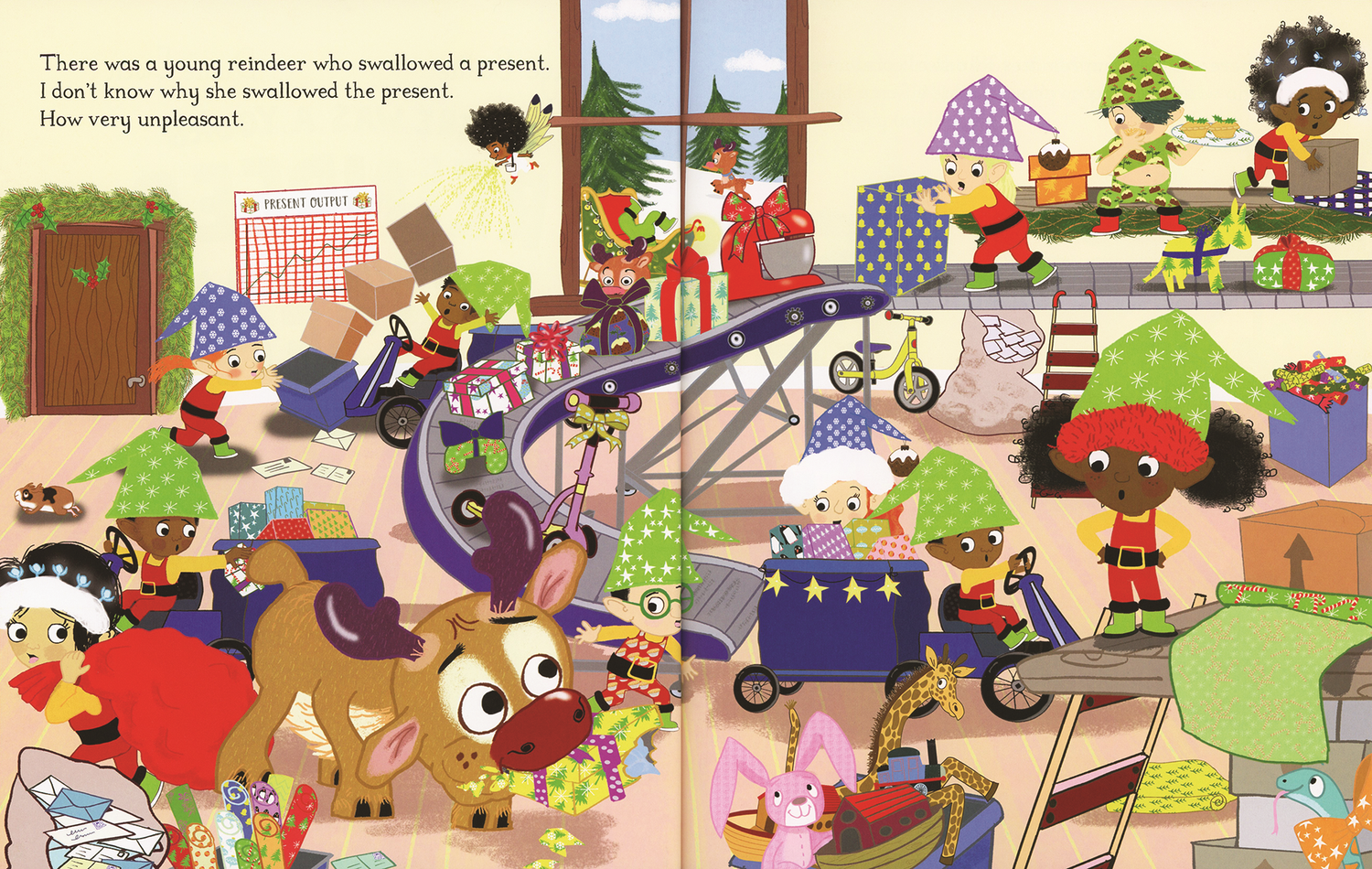 Children's Book | There Was a Young Reindeer Who Swallowed a Present