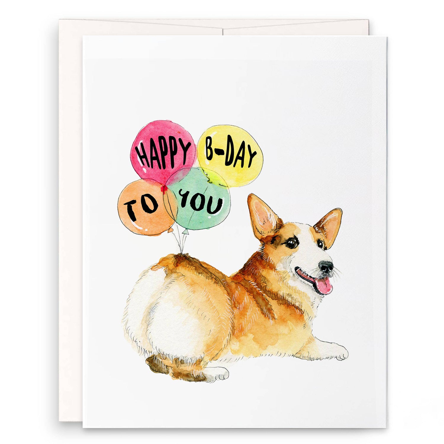 Greeting Card | Corgi Butt Balloon