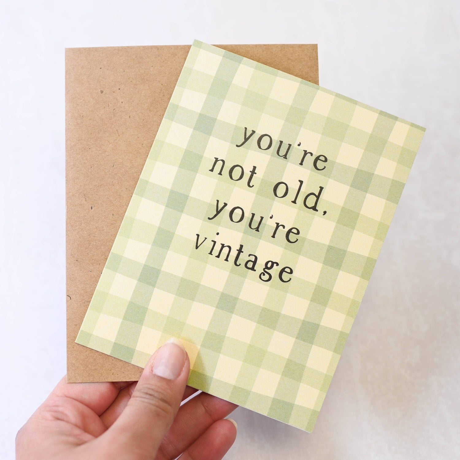 Greeting Card | You're Not Old, You're Vintage - Plaid Birthday