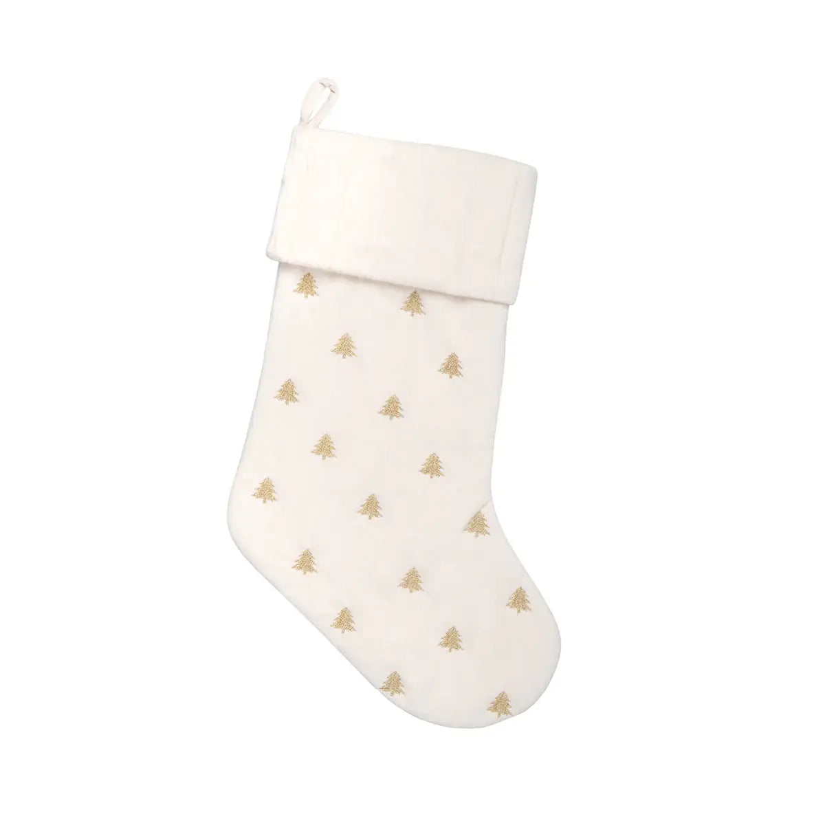 Holiday Stocking | Christmas Tree Ivory White