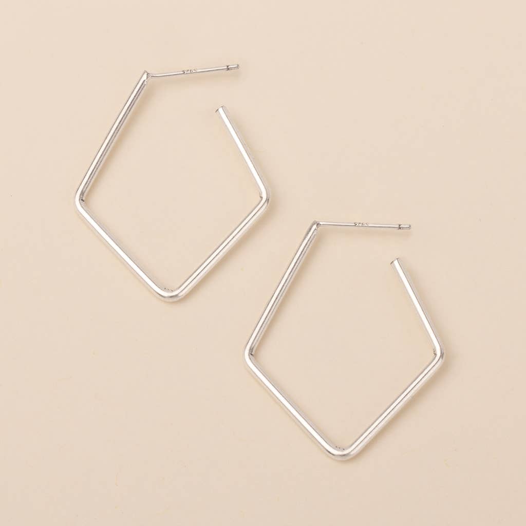 Scout Refined Earring Collection | Orion Diamond Hoop | Silver