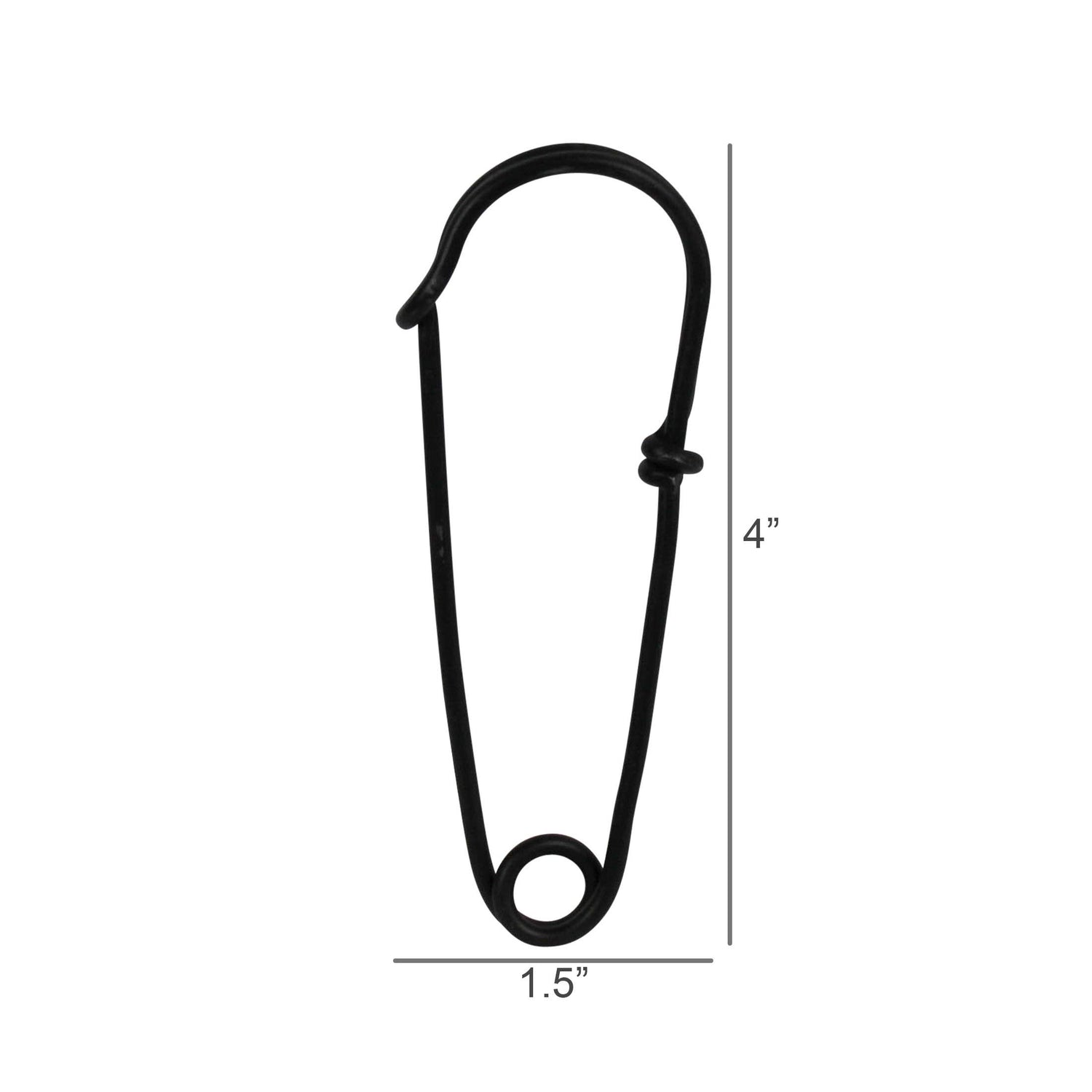 Large Safety Pin, Black