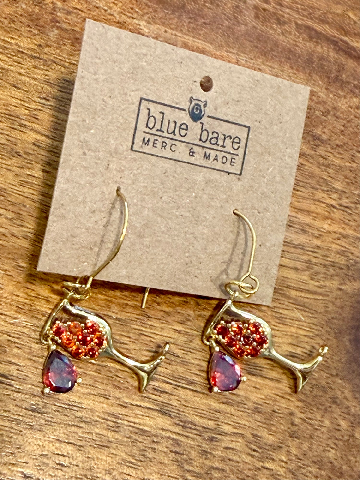 Dangle Earrings | Red Wine Gems