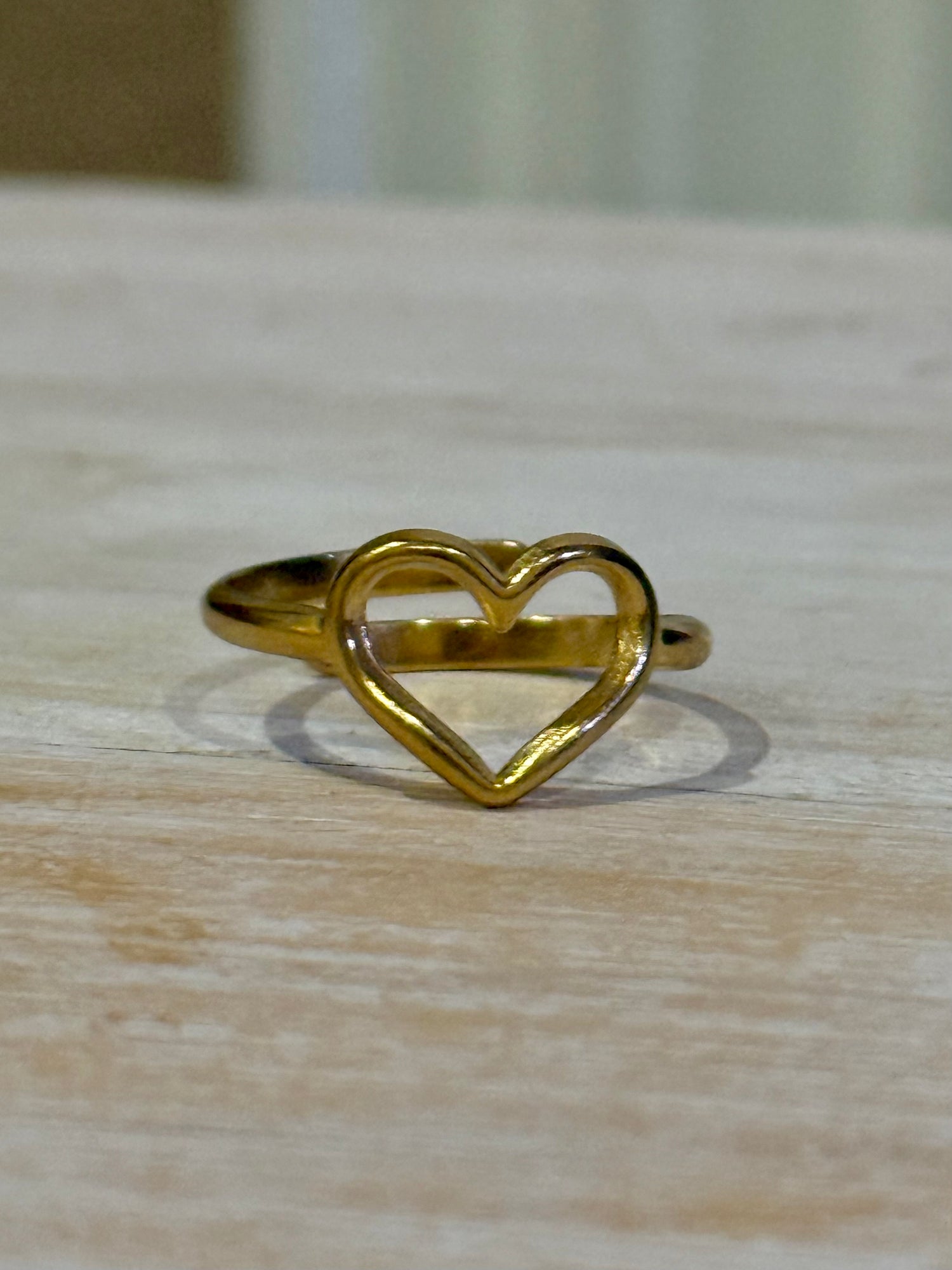 Stainless Ring | Open Heart Small