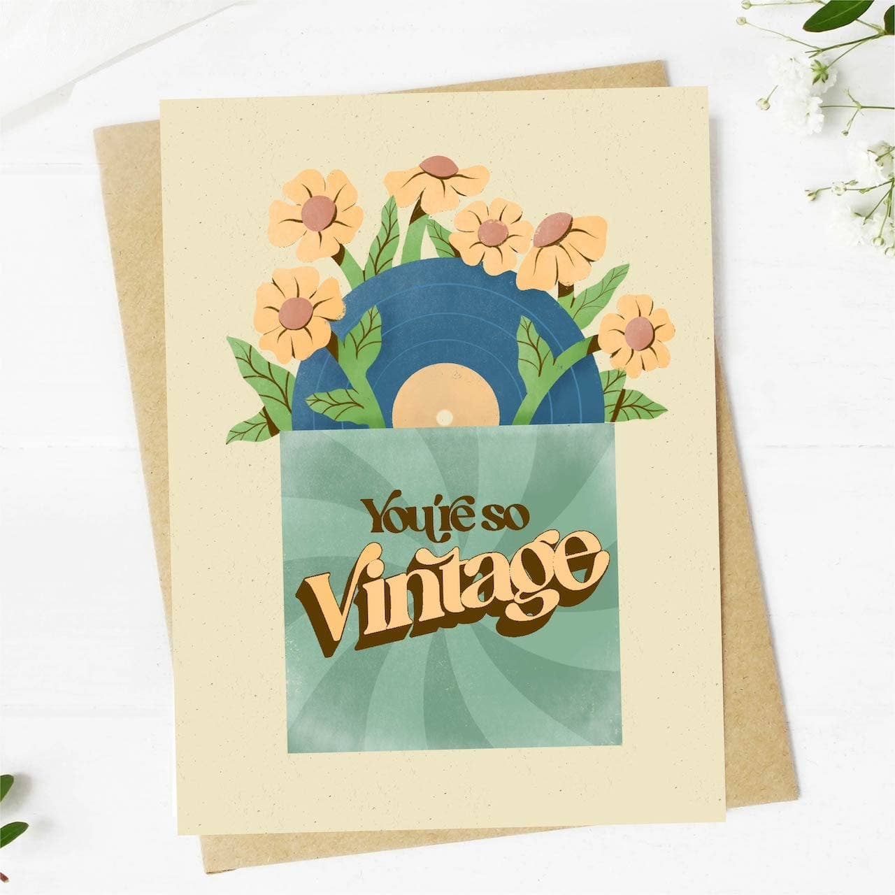 Birthday Card | "you're so vintage" record