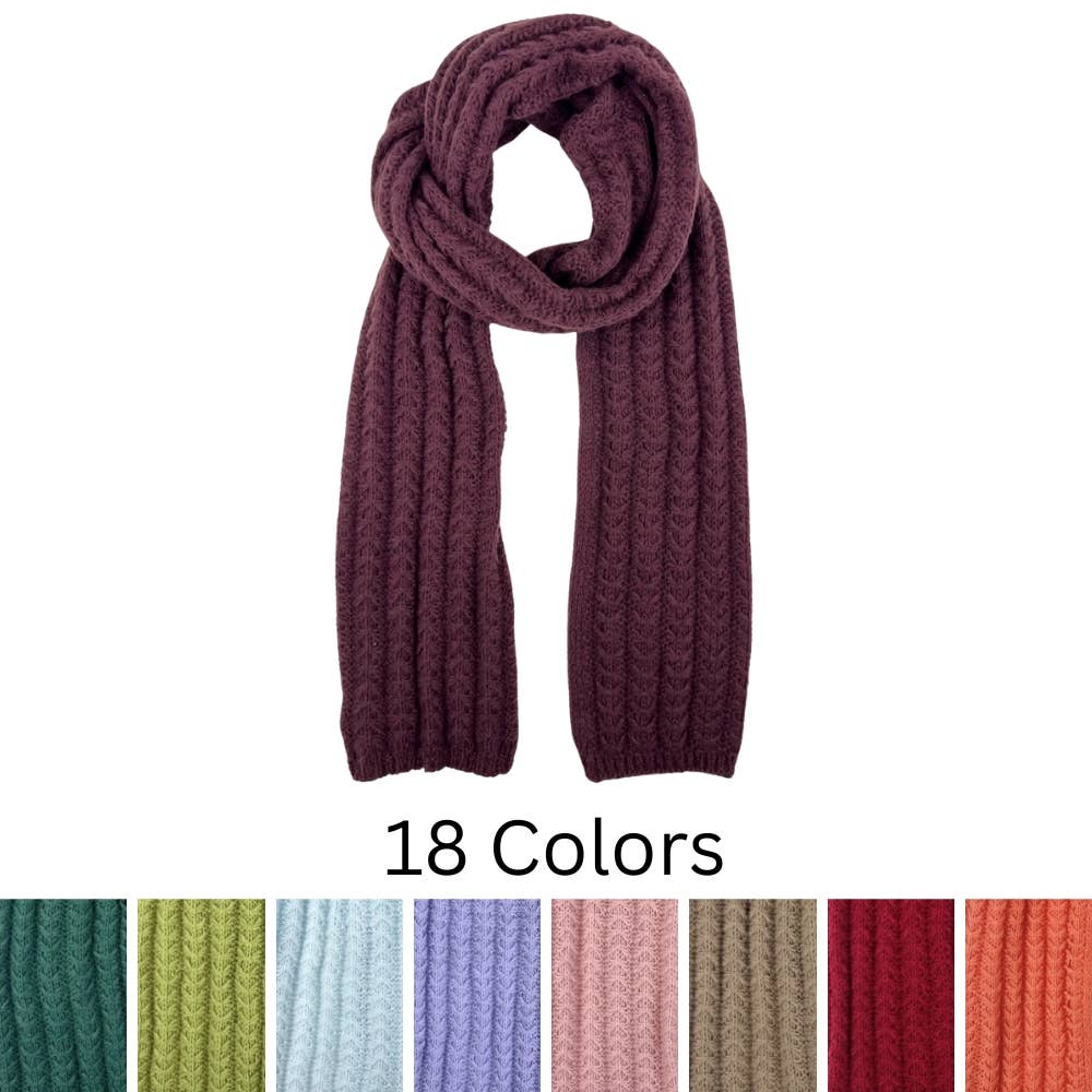 Cable Knit Scarf | Sky Blue