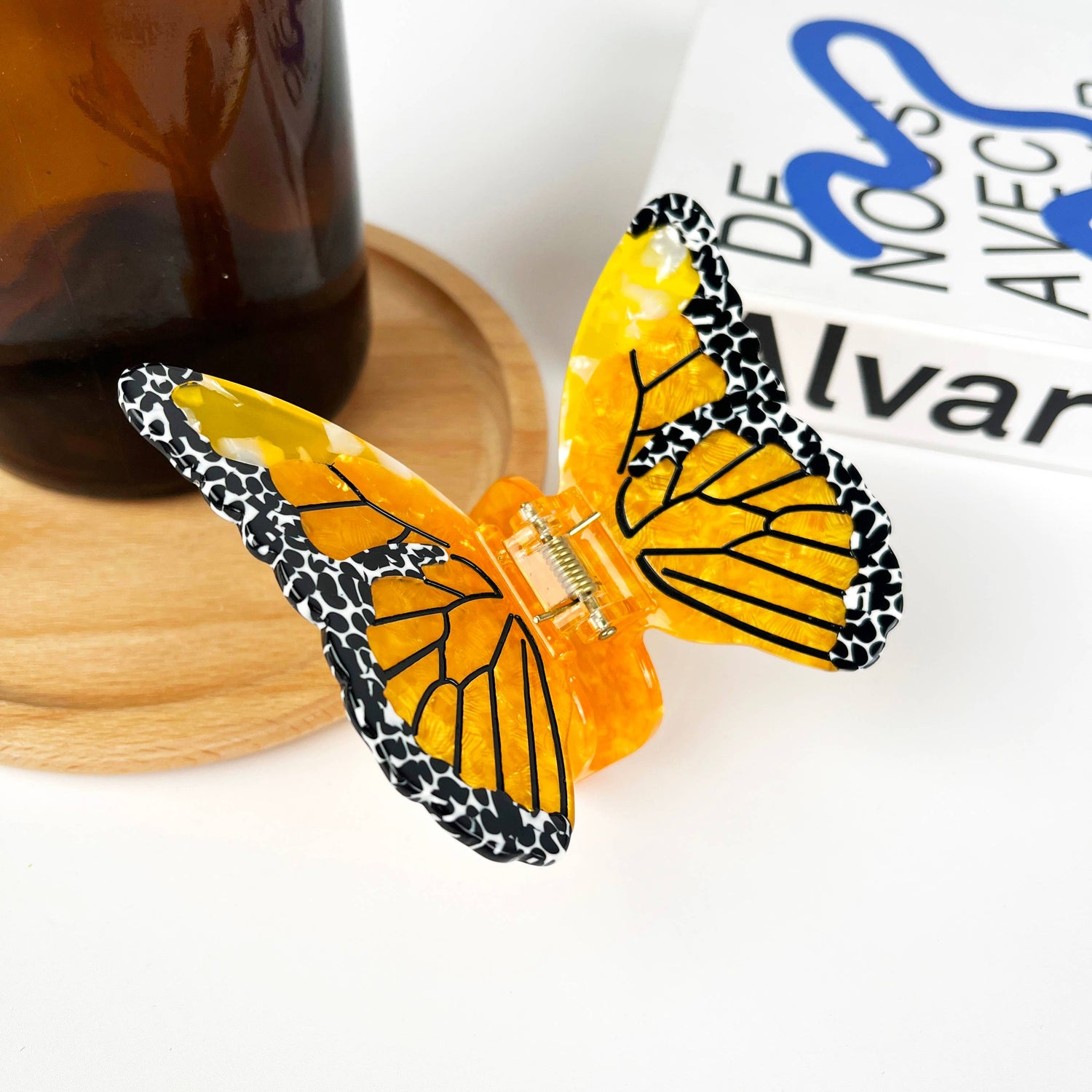 Hair Claw Clip | Acetate Monarch Butterfly