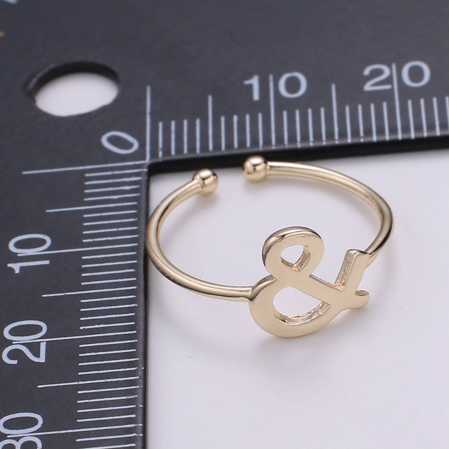 Ampersand And Ring | 18k Gold "And" symbol