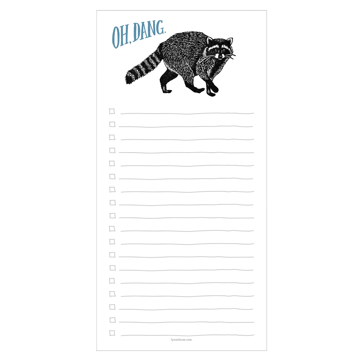 Notepad | OH DANG. Raccoon