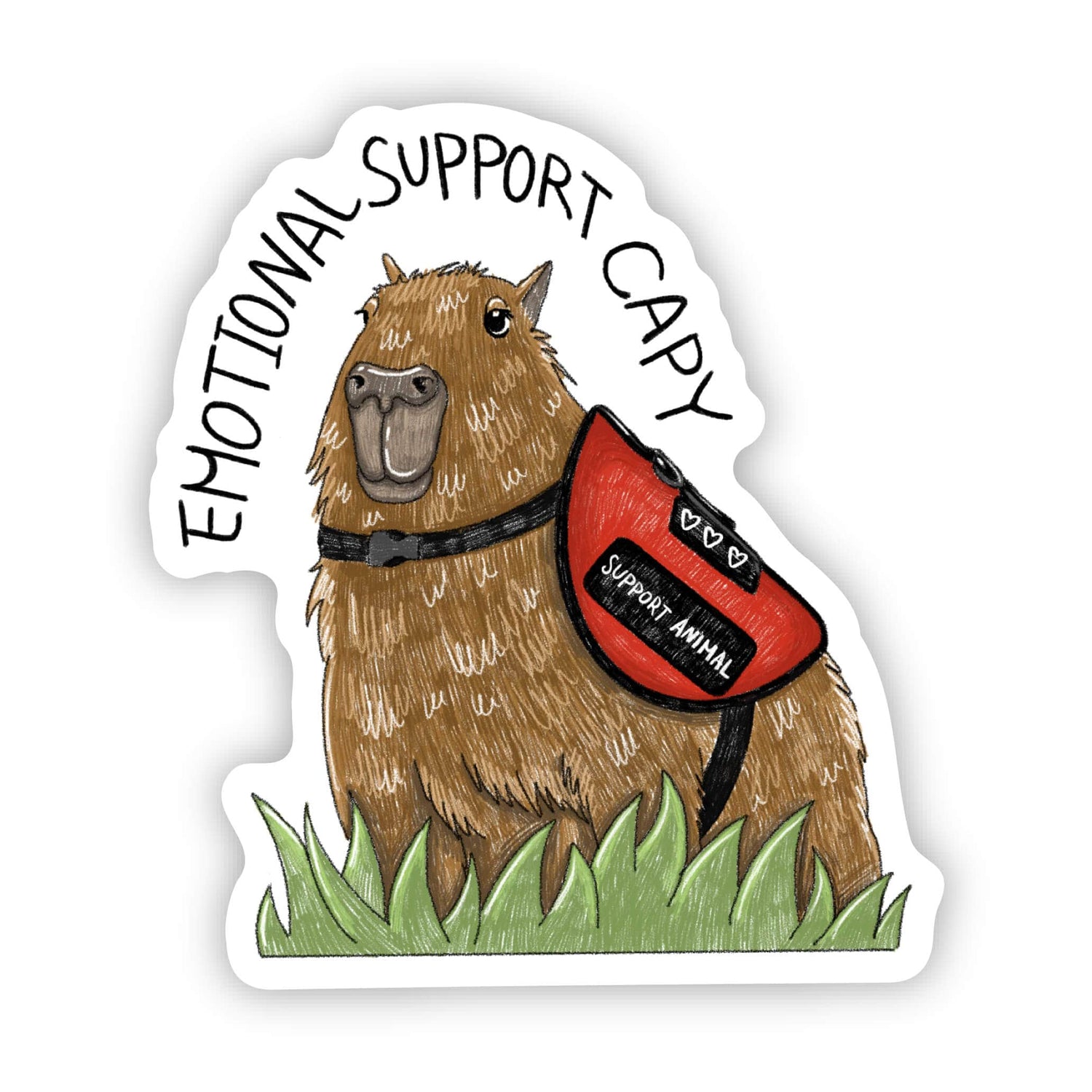 Sticker | "Emotional Support Capy" Capybara