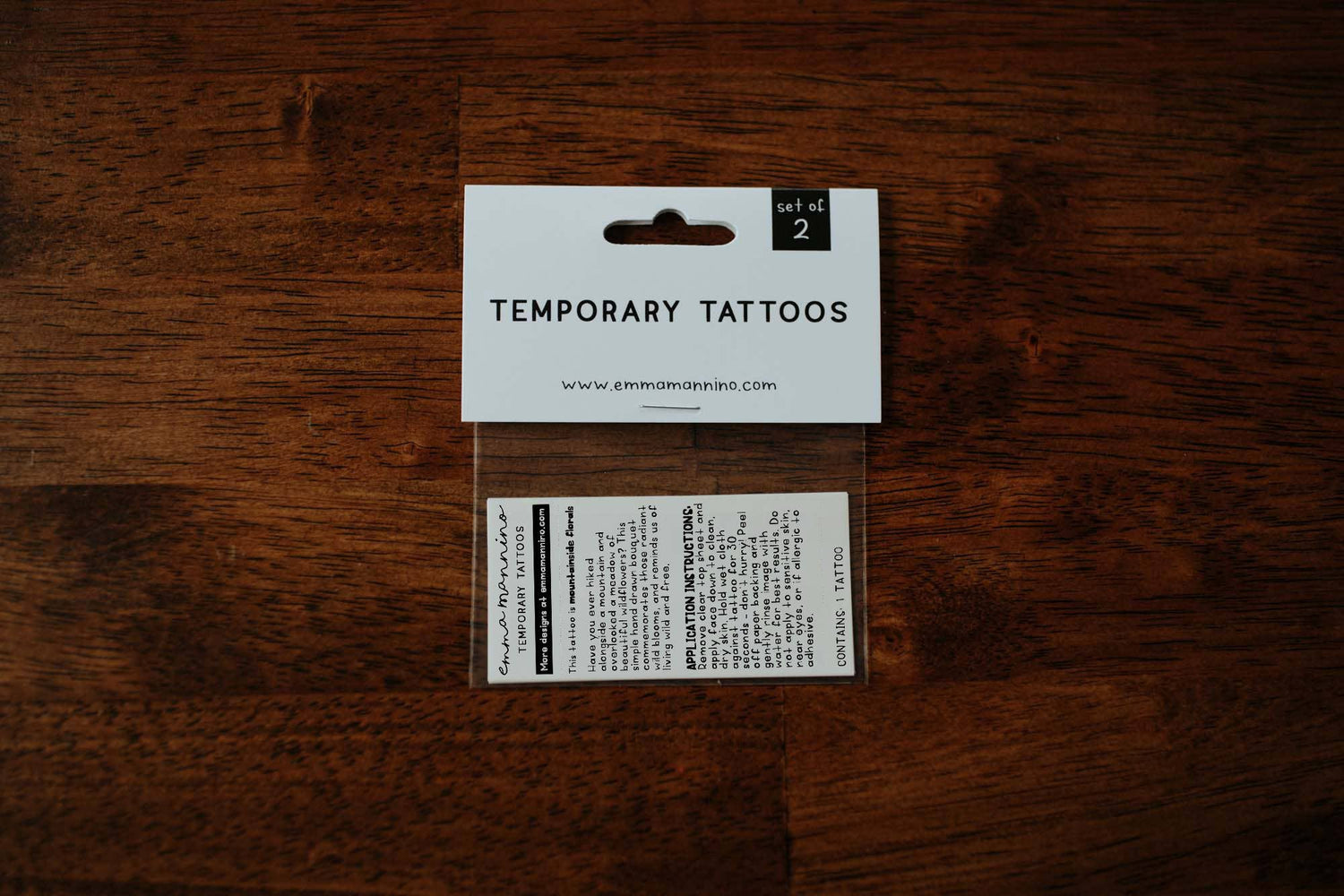 Temporary Tattoo | Mountainside Florals