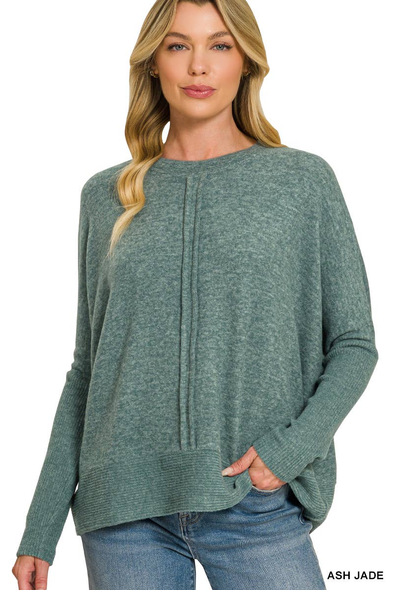 Oversized Sweater | Brushed Center Seam