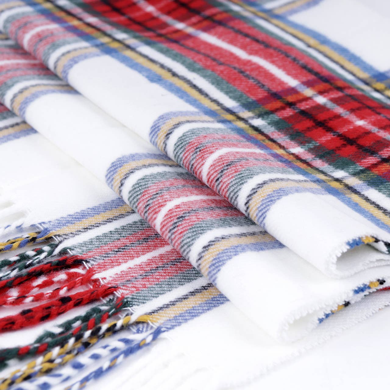 Scarf | White Plaid Winter