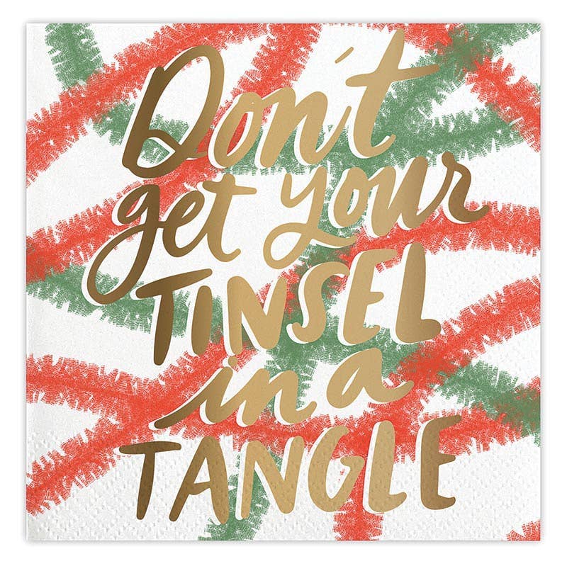 Paper Napkins | Don't Get Your Tinsel In a Tangle