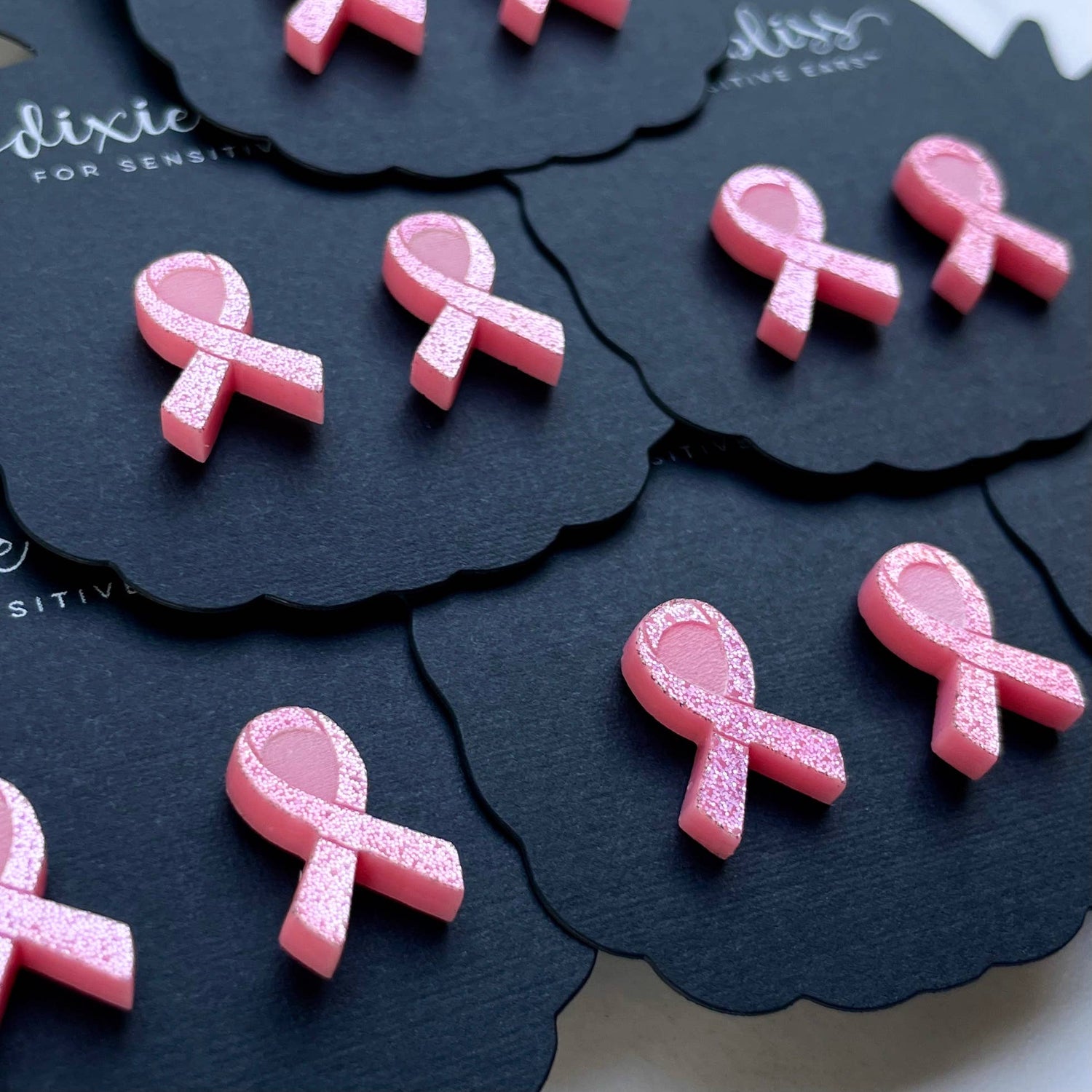 Earrings | Pink Ribbon Studs