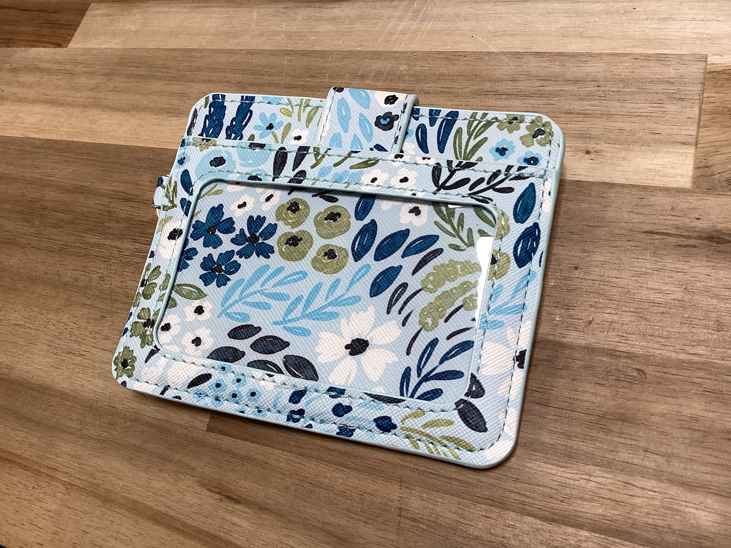 Card Wallet | Waterfall floral (Mushroom Leather)