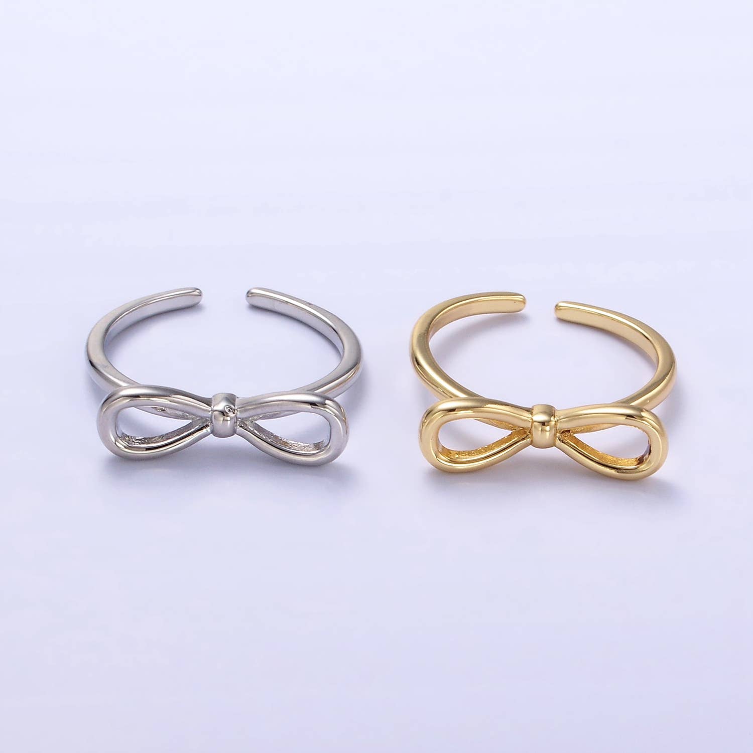 Open Bow Ring | 14K Gold Filled Minimalist Ribbon Silver