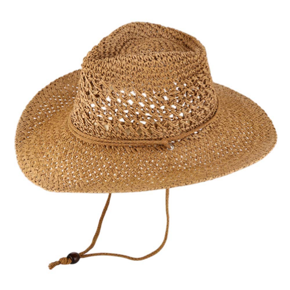 Summer Sun Hat | Woven Wide Brim Beach Sun Fedora Hat