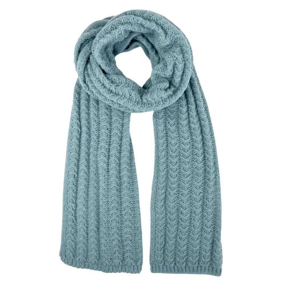 Cable Knit Scarf | Sky Blue