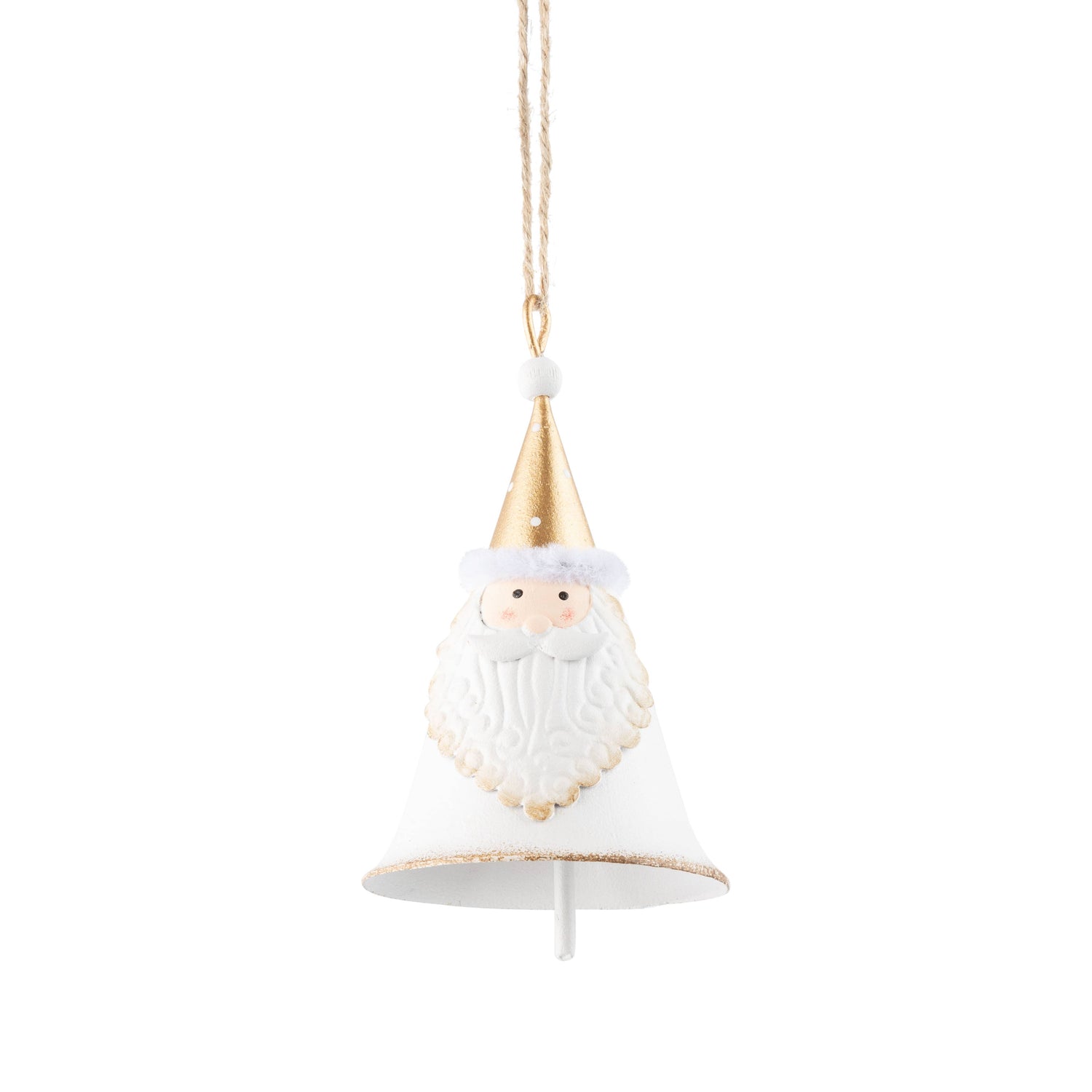 Ornament | Metal Santa Bell