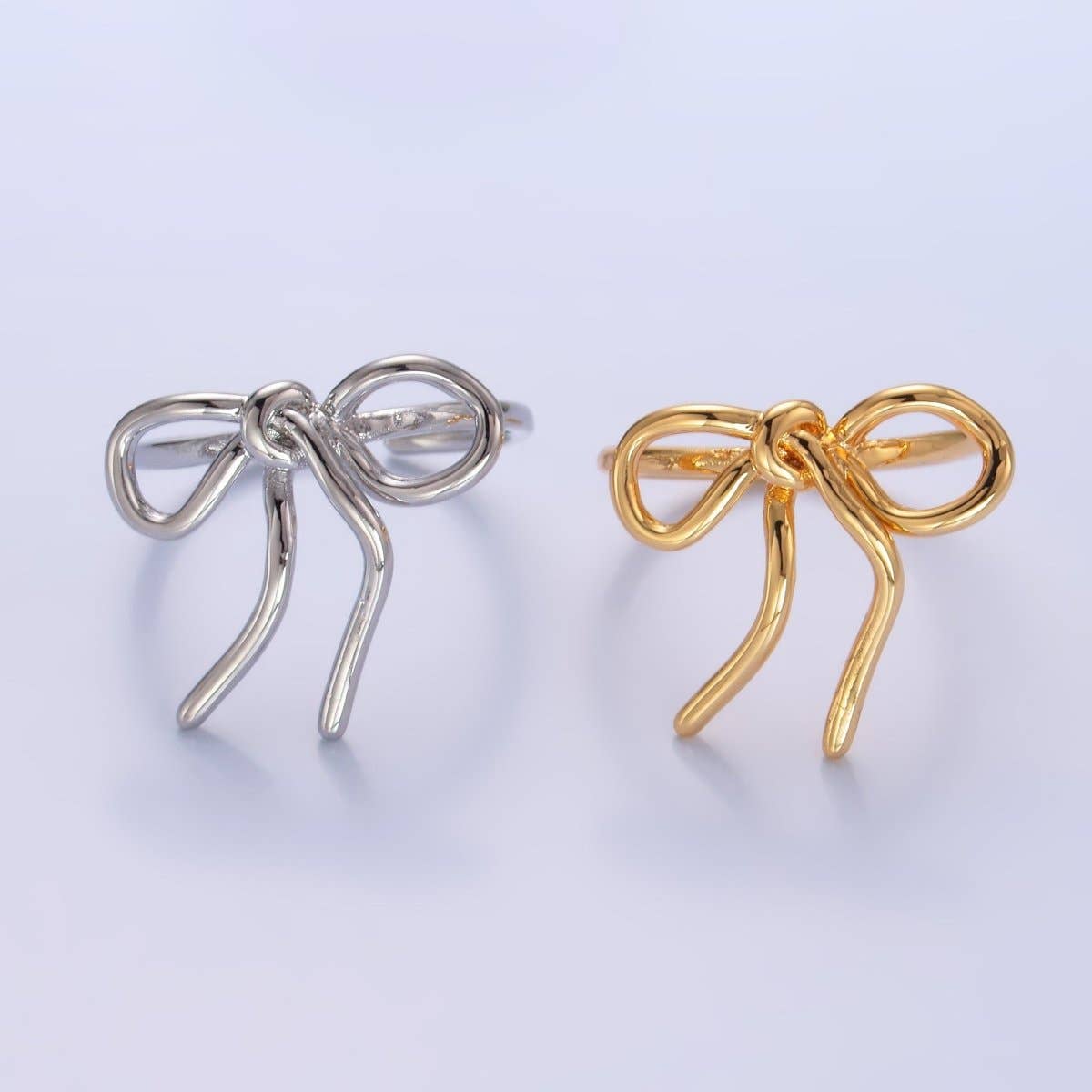 Bow Ring | 24K Gold Filled Ribbon Bow Minimalist - Gold