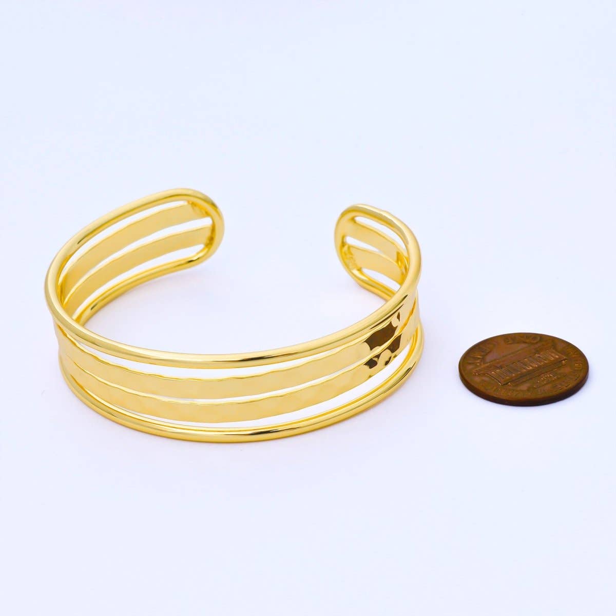 Cuff Bracelet | 24K Gold Filled Minimalist Cuff Band Bangle