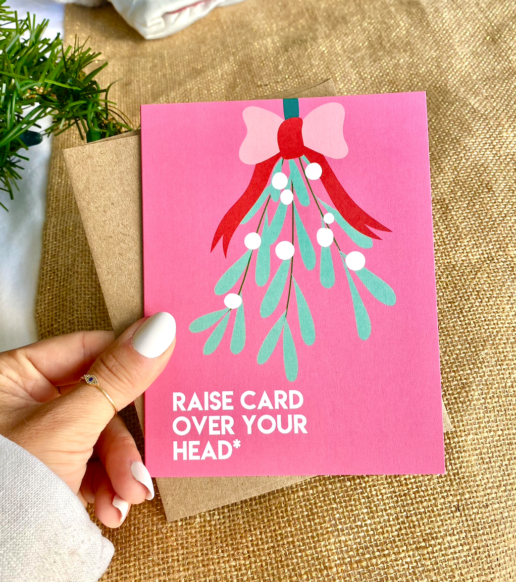 Greeting Card | Pink Mistletoe