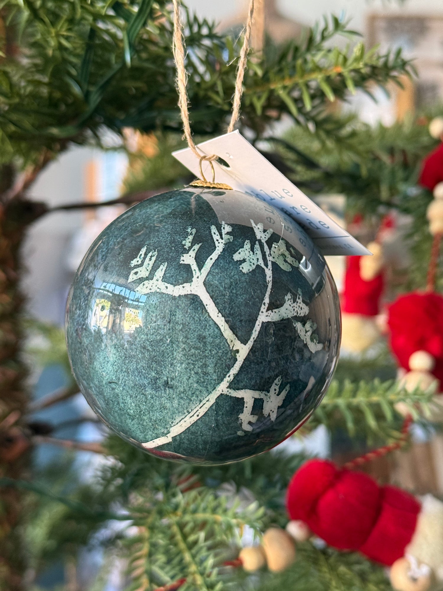 Ornament | Teal with Botanical