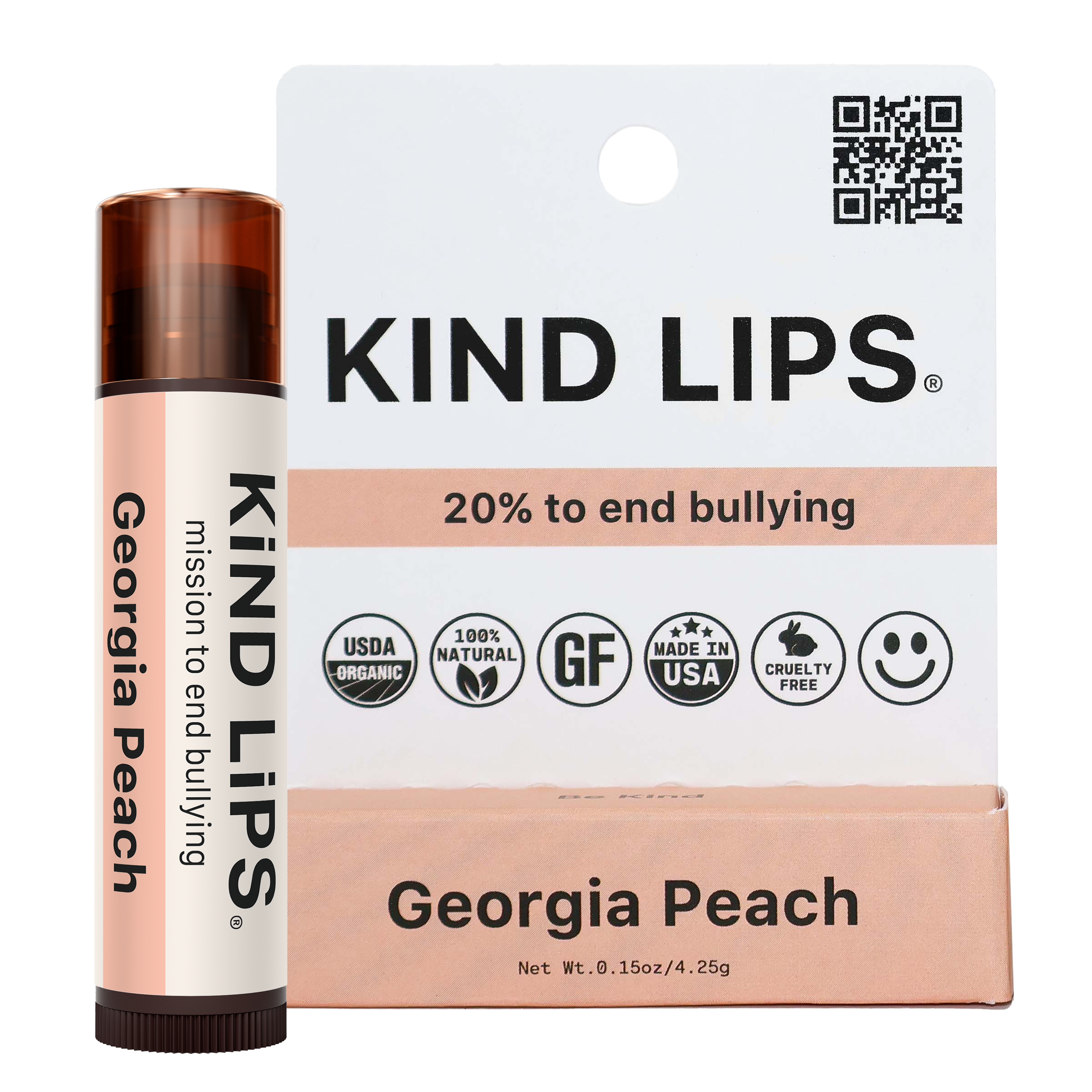 Organic Lip Balm | Georgia Peach – Blue Bare Merc. & Made
