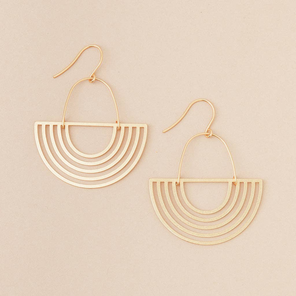 Earrings | Refined Earring Collection - Solar Rays/Gold Vermeil