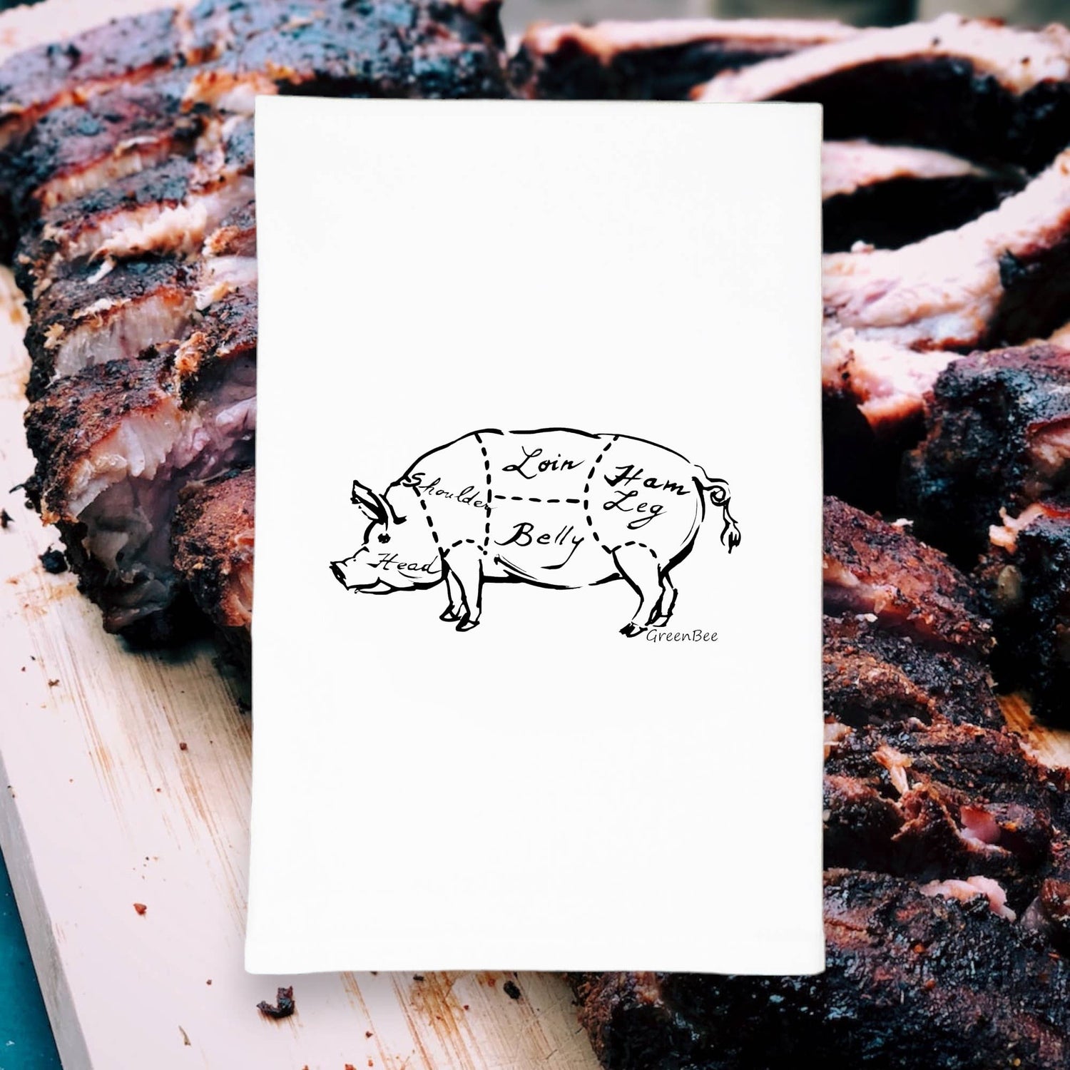 Kitchen Towel | Pork Butcher Cuts Kitchen