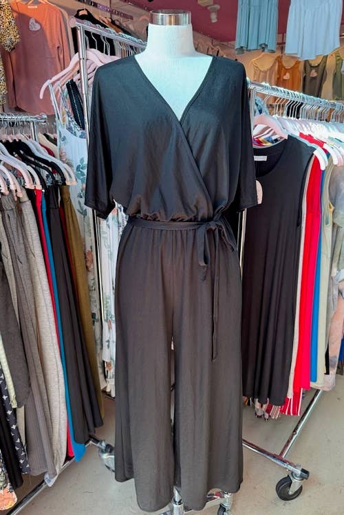 Black Wrap Jumpsuit
