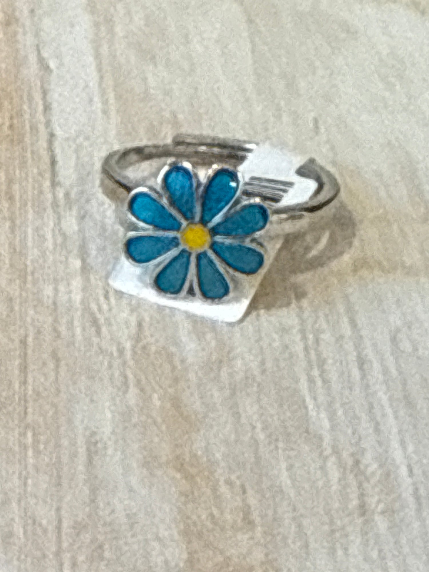 Stainless Spinner Ring | Daisy Flower