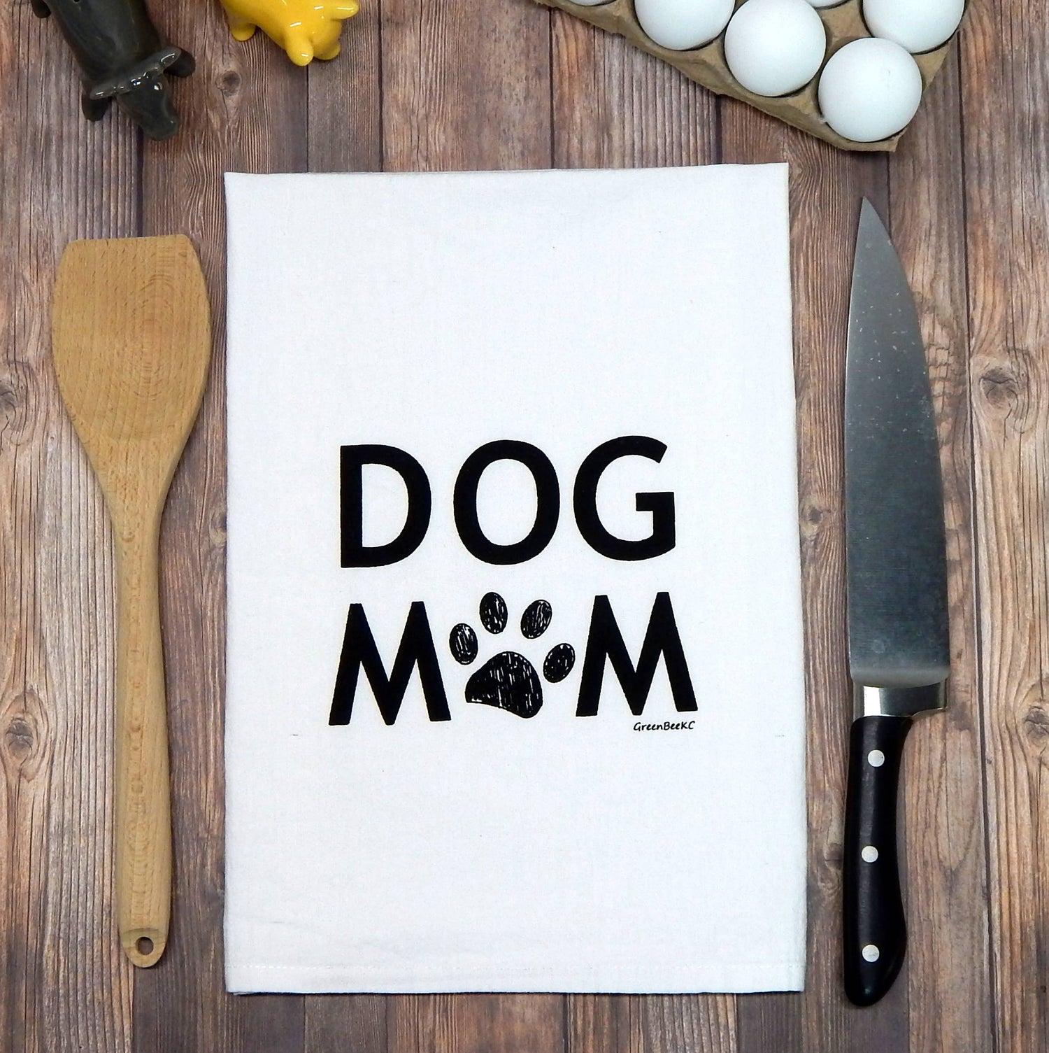 Dog Mom Dish Towel | Tea Towels | Flour Sack Dish Towels