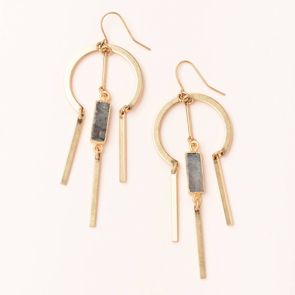 Dream Stone Earring | Labradorite/Gold