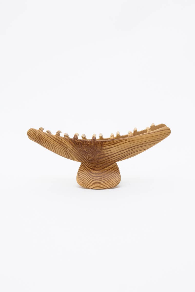 Natural Wood Grain Hair Claw Clip Accessory