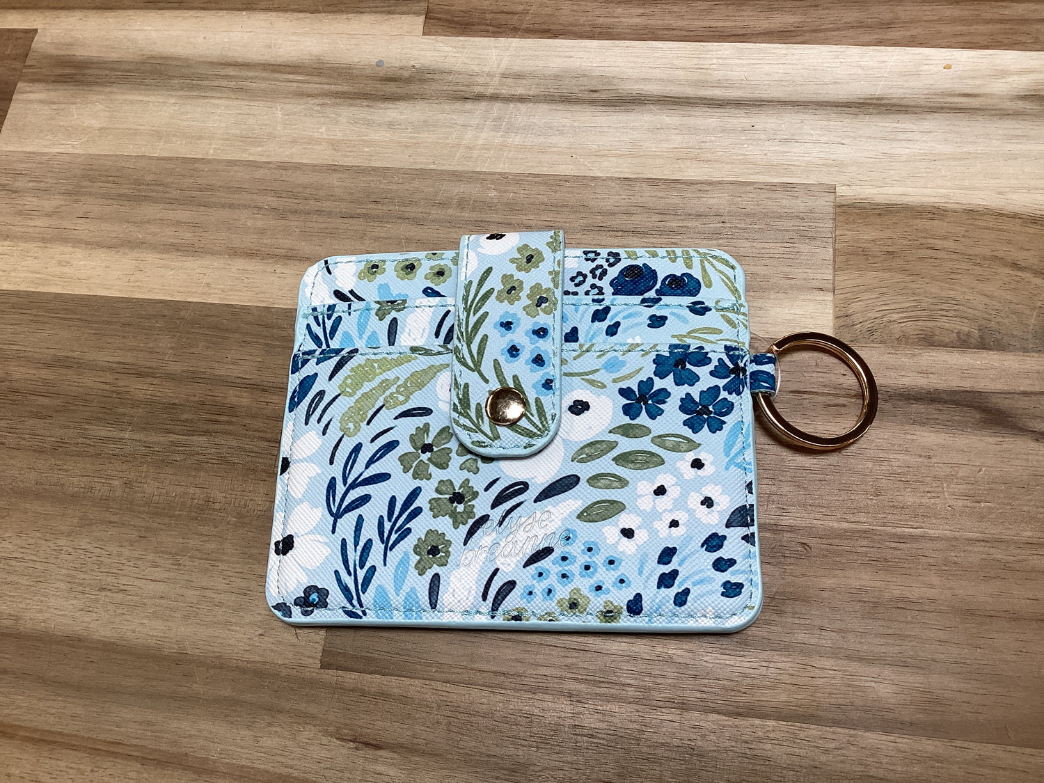 Card Wallet | Waterfall floral (Mushroom Leather)
