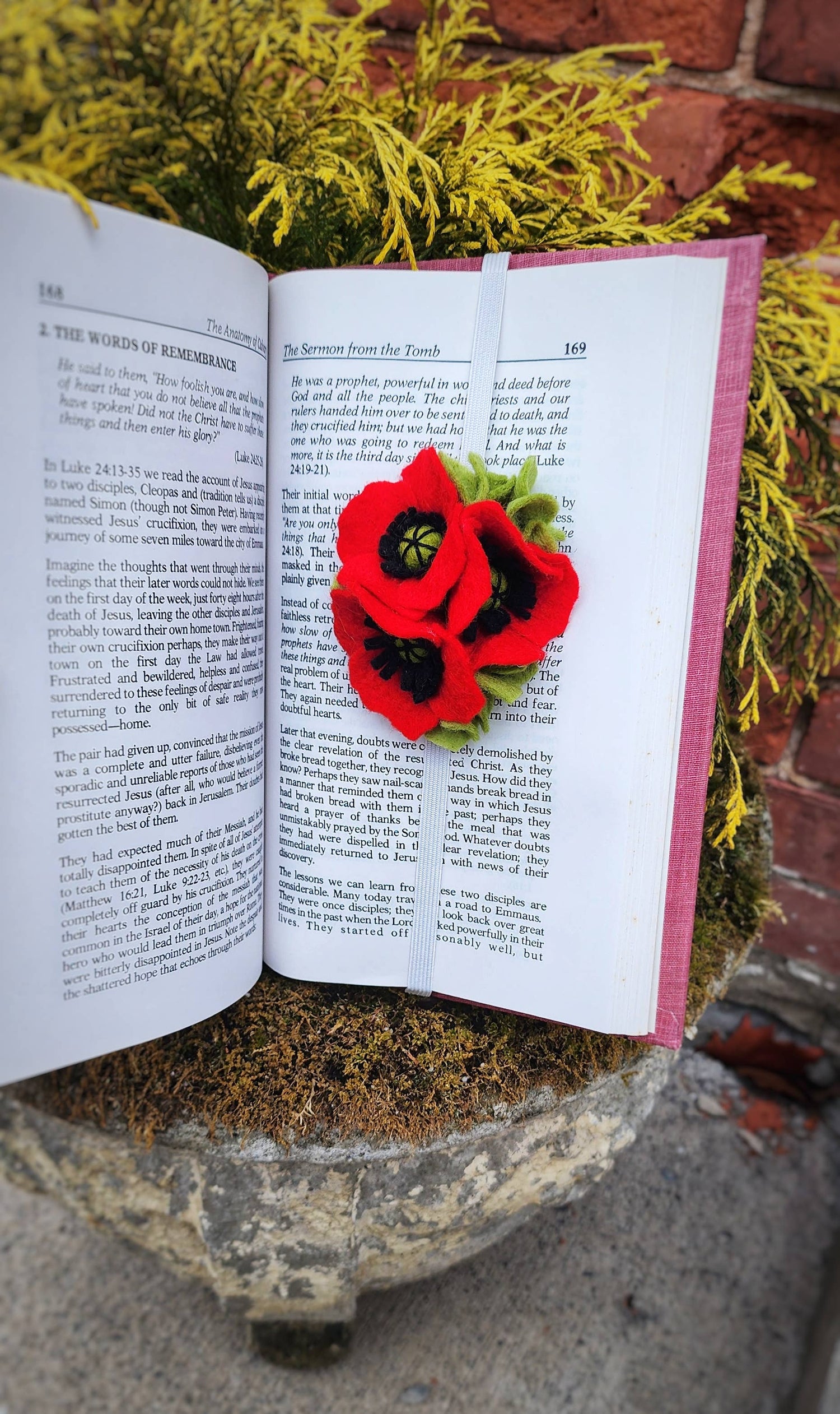 Bookmark | Handmade Felt Poppies