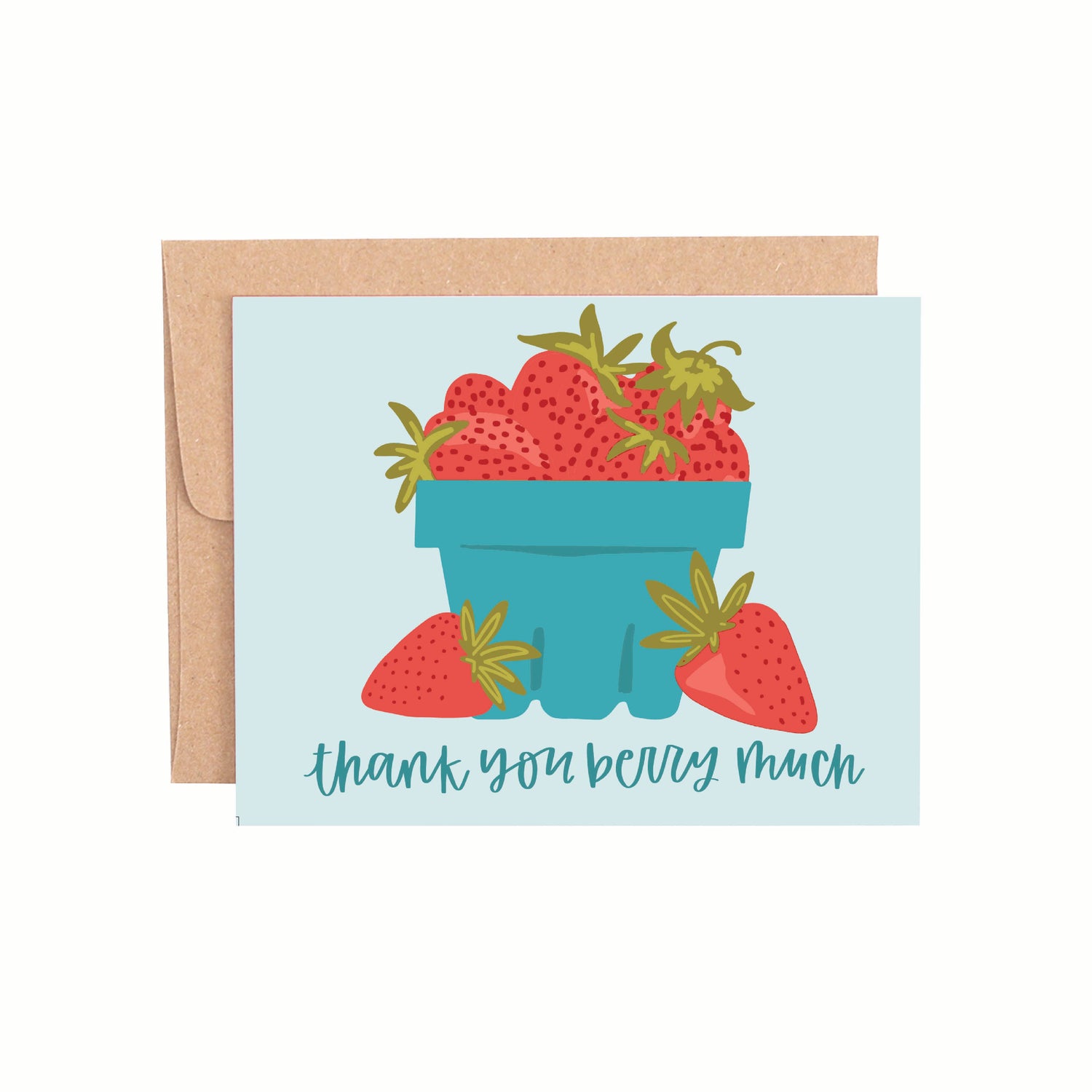 Greeting Card | Thank You Berry Much Strawberries