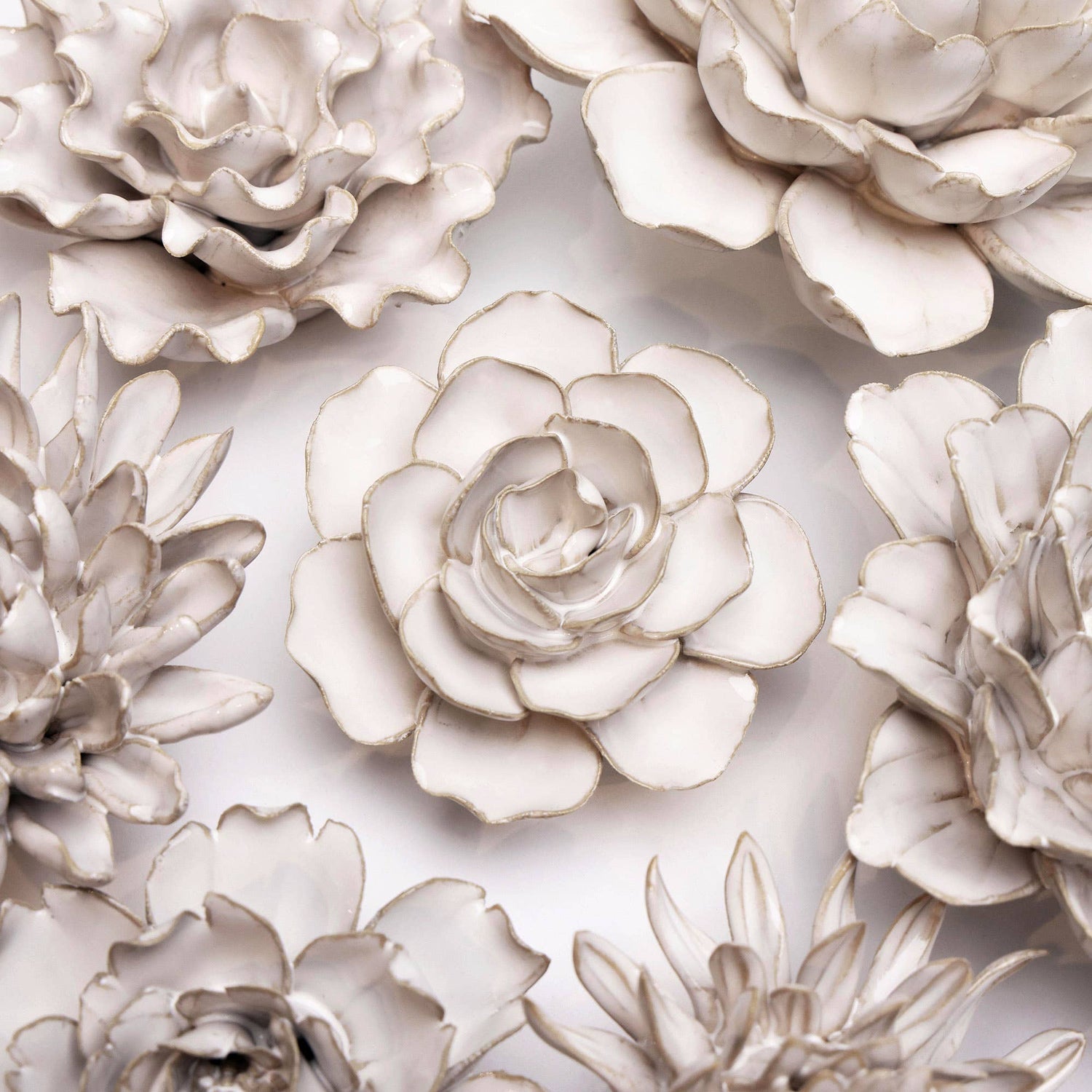 Handmade Ceramic Flower | Ivory Ranunculus