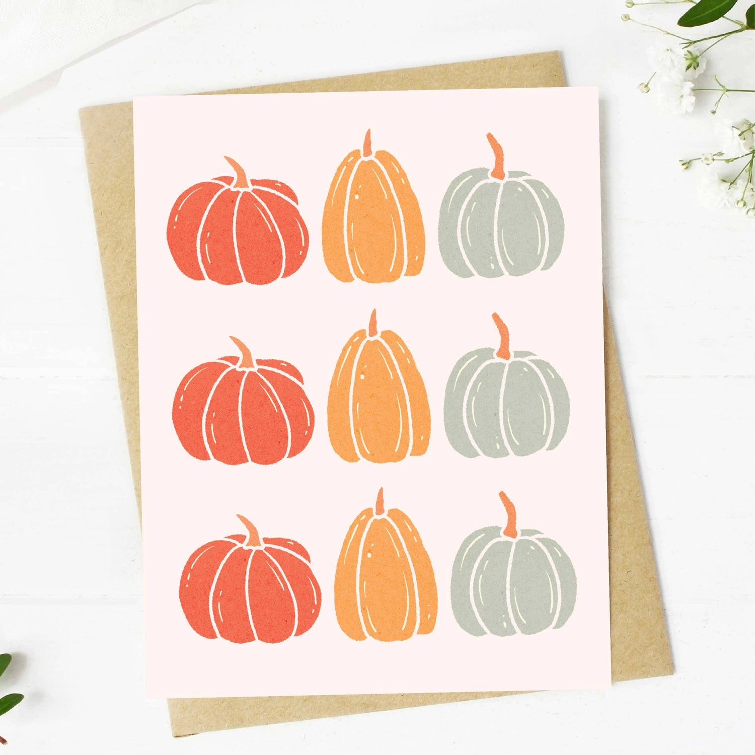 Fall Greeting Card | Pumpkin Pattern