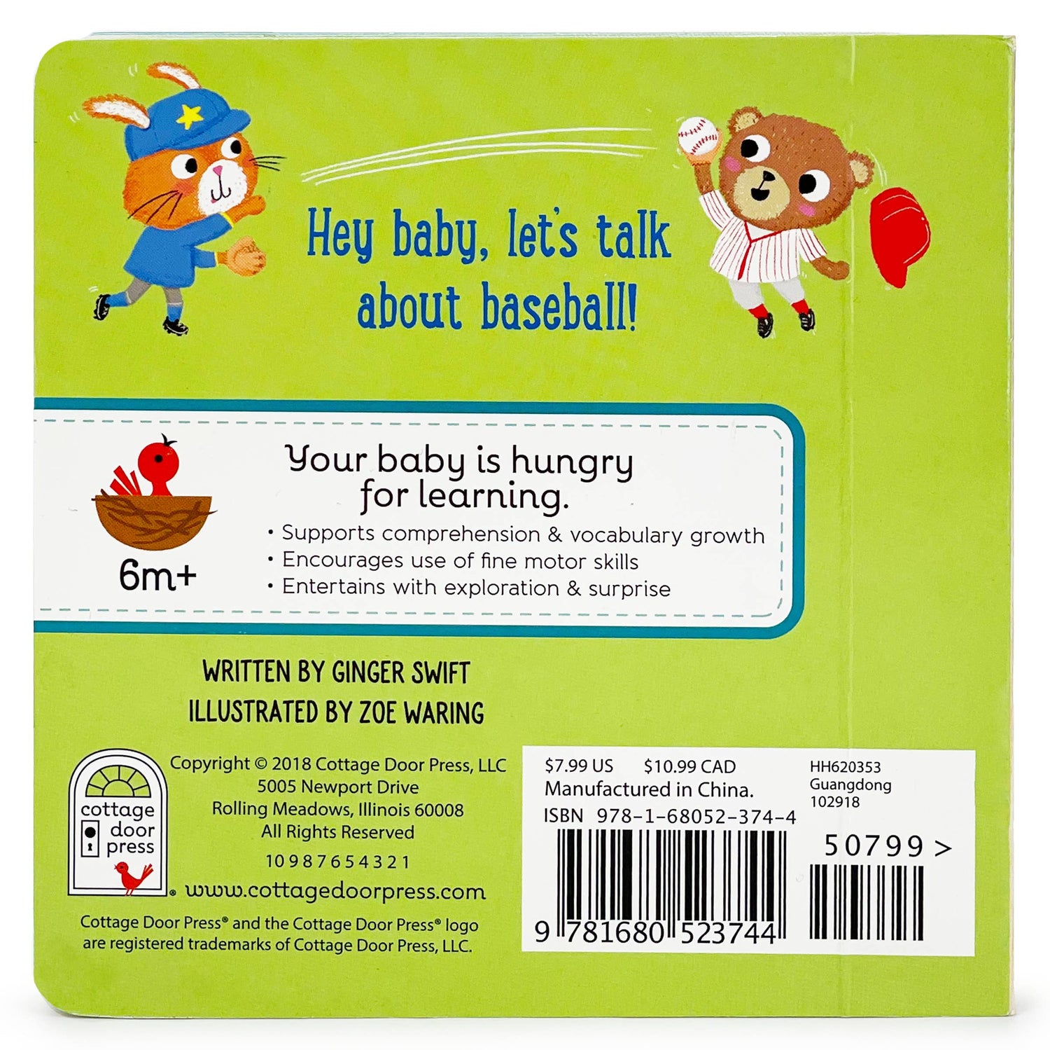 Children's Book | Let's Play Baseball Lift-a-Flap Sports Board Book