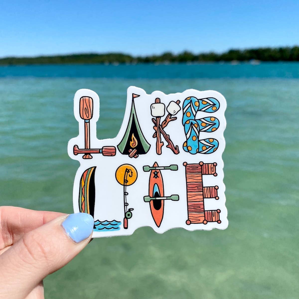 Sticker | Lake Life Lettering Sticker